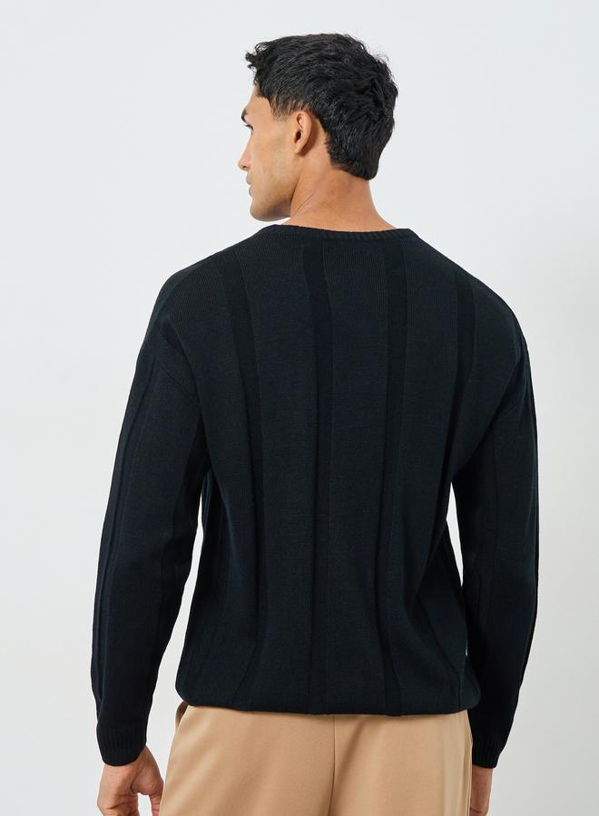 ستايلي سويتر مضلع بقصة واسعة - Image 5